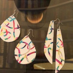 Handmade Faux Leather Earrings